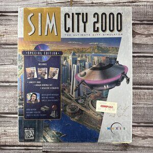 Sim City 2000 BIG BOX COMPLETE CD Collection Windows 95/3.1 - 1994 Maxis